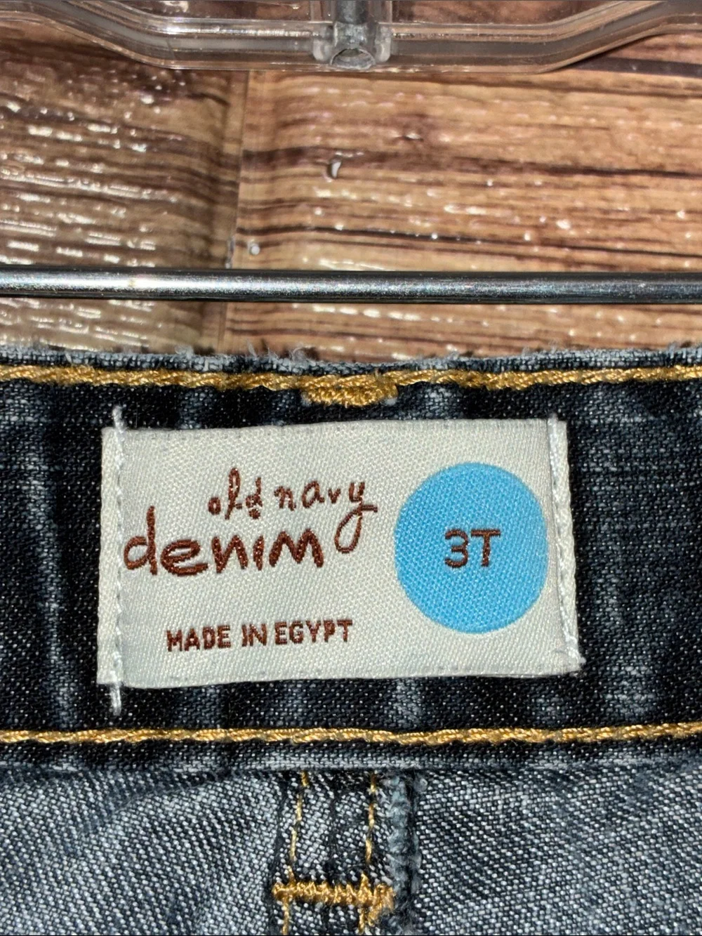 Pre Owned Old Navy Kids Dark Wash Distressed Jeans 3T